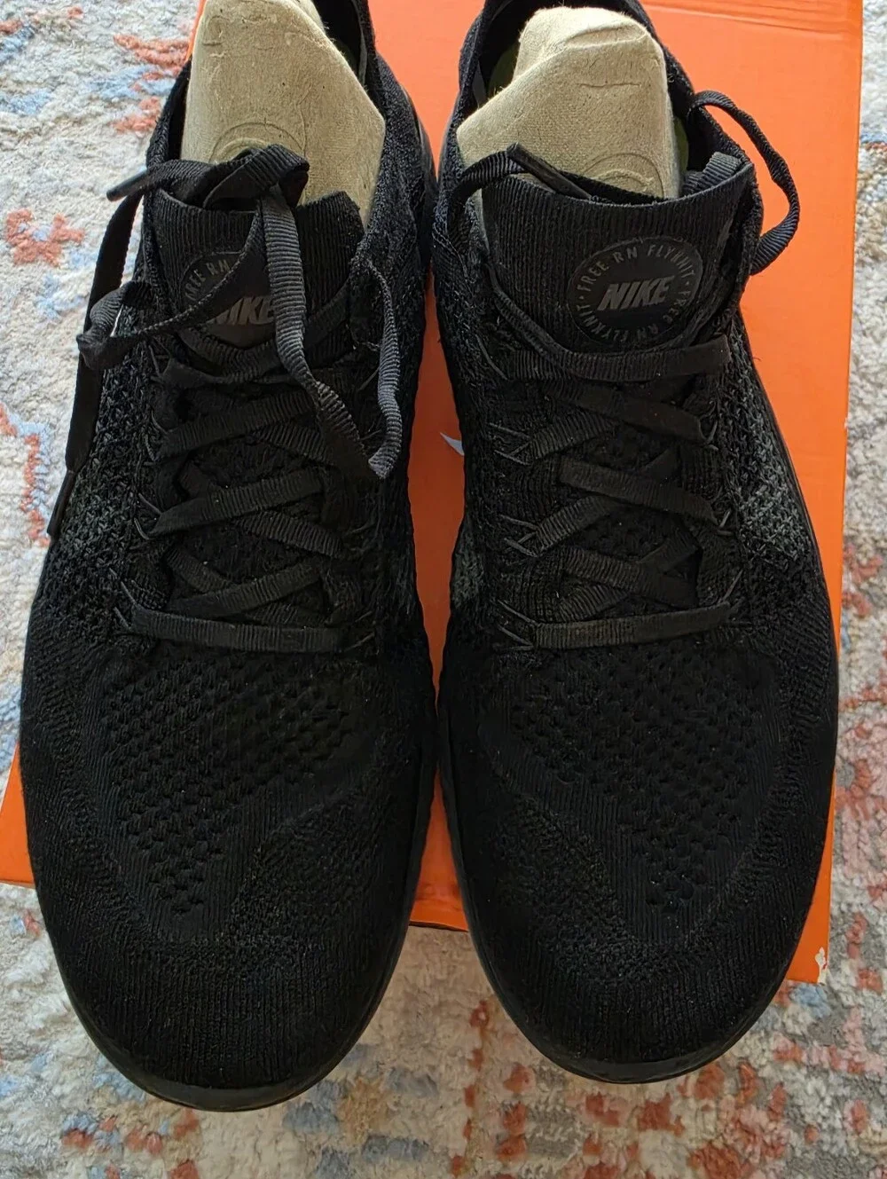 Nike Free RN Flyknit 2018 black sneakers (Black/Anthracite) with original box